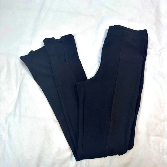 H&M Divided Split Hem & Seam Front Black Leggings S - Picture 2 of 9